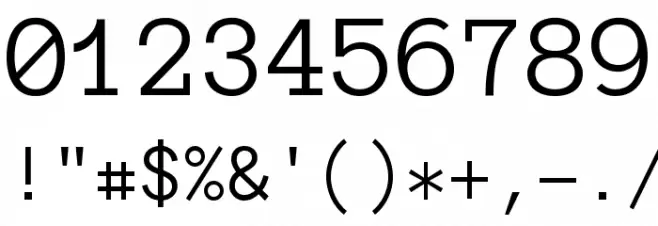 Anonymous Pro Regular Font OTHER CHARS