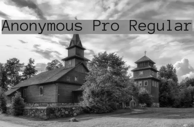 Anonymous Pro Regular Font examples