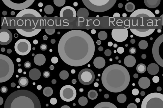 Anonymous Pro Regular Font examples