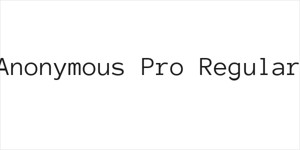 Anonymous Pro Regular Logo