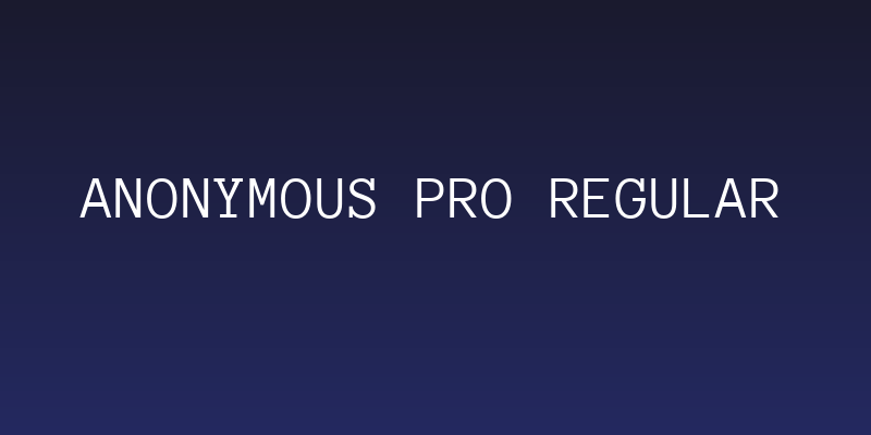Anonymous Pro Regular Social Header