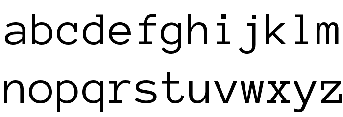 Anonymous Pro Regular Font LOWERCASE
