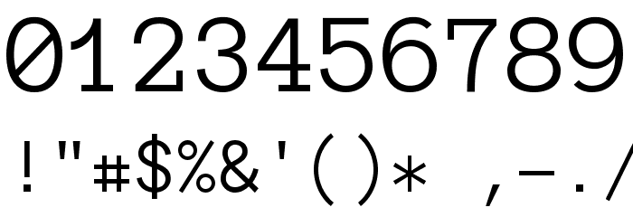 Anonymous Pro Font OTHER CHARS