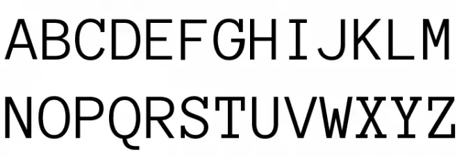 Anonymous Pro Schriftart Groß
