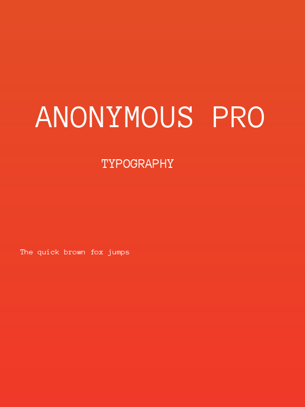 Anonymous Pro Poster