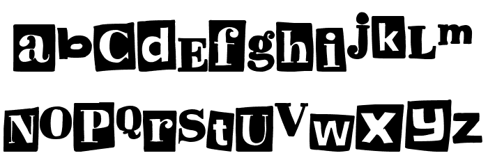 Anonymous Punk Font LOWERCASE