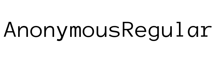 AnonymousRegular  नि: शुल्क फ़ॉन्ट्स डाउनलोड