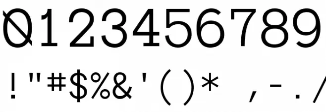 AnonymousRegular Font OTHER CHARS