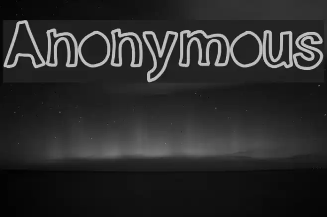 Anonymous Font examples