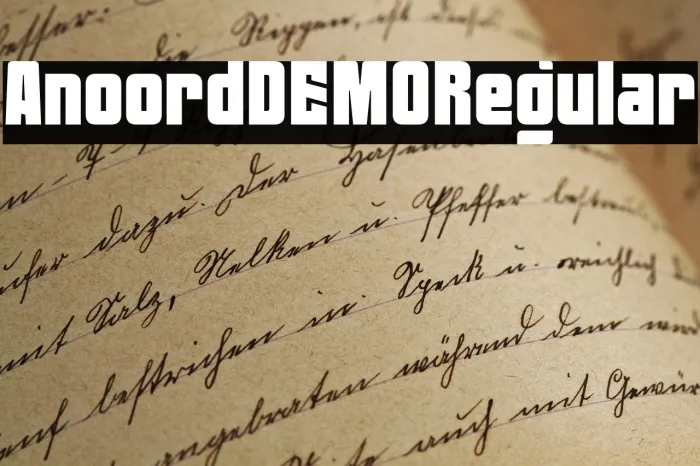Anoord DEMO Regular Example 3