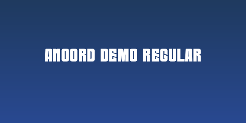 Anoord DEMO Regular Social Header