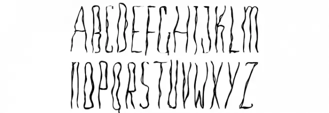 Anoressic フォント 大文字