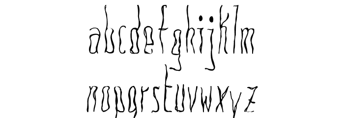 Anoressic Font LOWERCASE