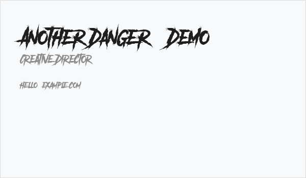 Another Danger - Demo Business Card