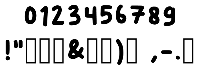 Another Handwritting Regular Font OTHER CHARS