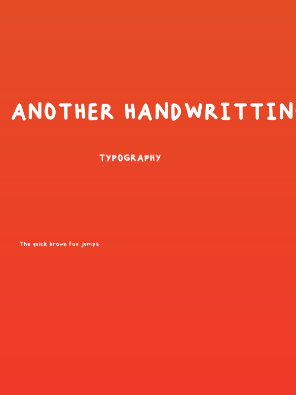 Another Handwritting Regular Poster