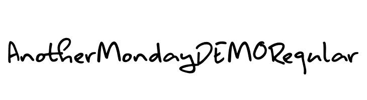Another Monday DEMO Regular  font caratteri gratis