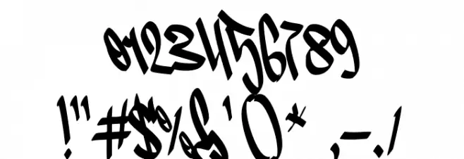 Another Tag Font OTHER CHARS