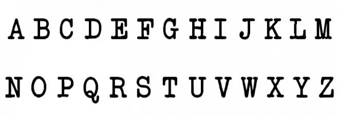 Another Typewriter خط أحرف كبيرة