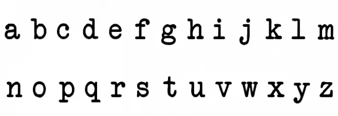 Another Typewriter Font Litere mici