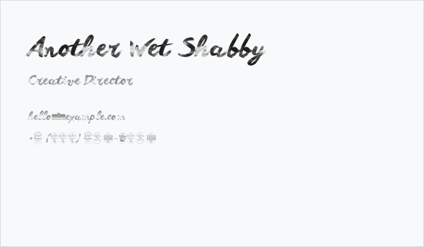 Another Wet Shabby Business Card