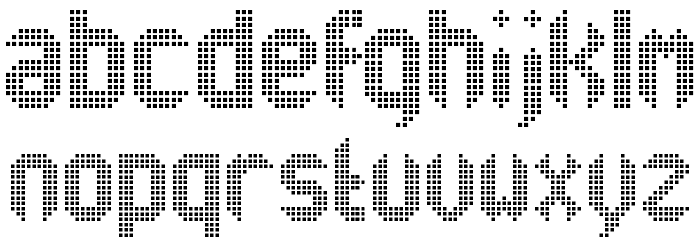 Another X Display tfb Font LOWERCASE