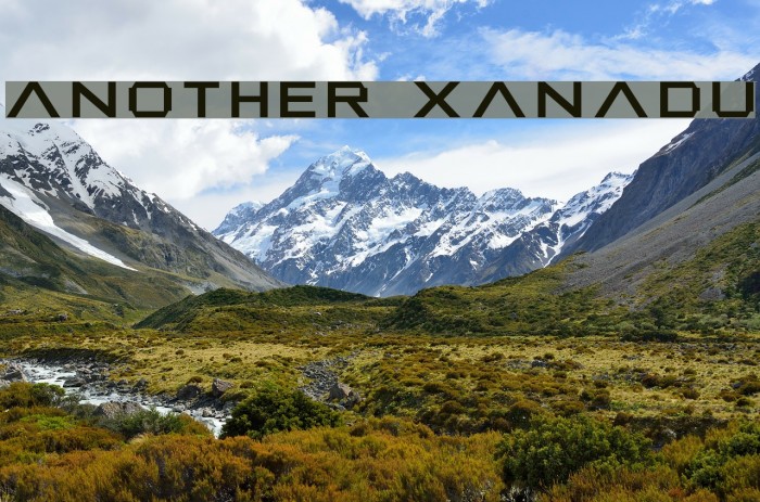 Another Xanadu Font examples