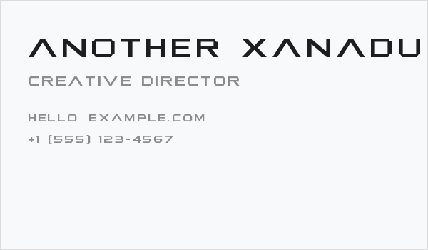 Another Xanadu Business Card