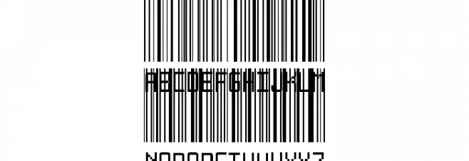 Another barcode font Fonte MAIÚSCULAS