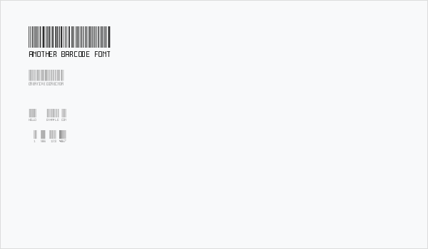 Another barcode font Business Card
