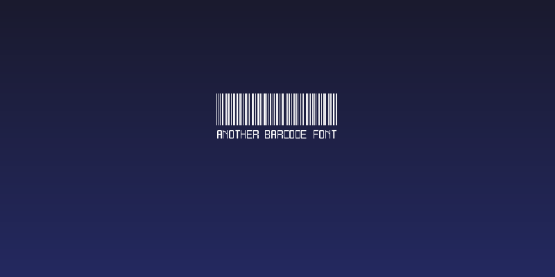 Another barcode font Social Header