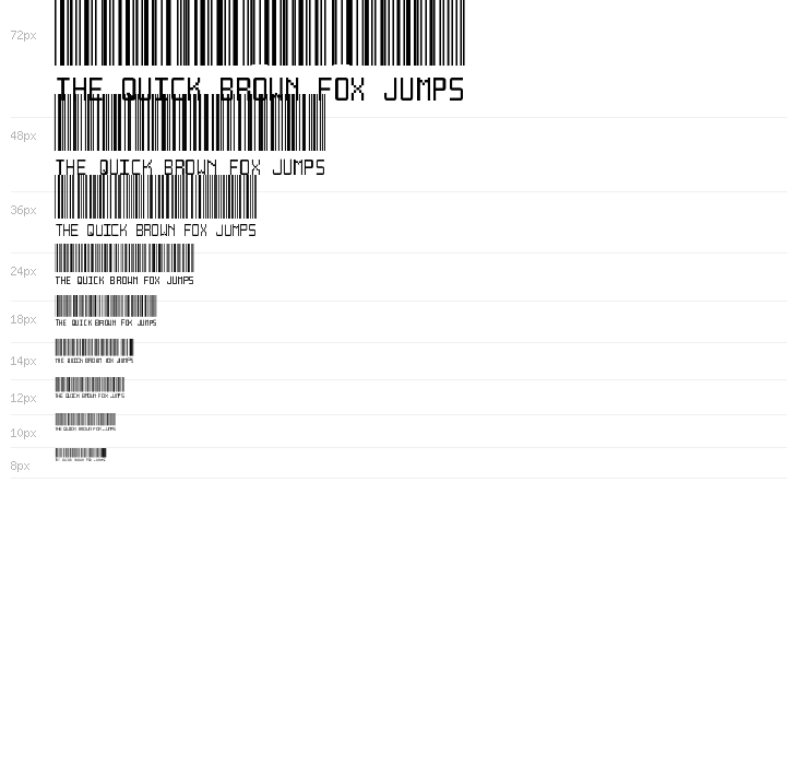 Another barcode font Waterfall