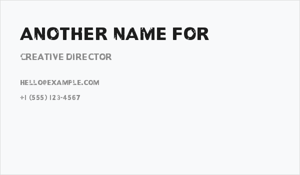 Another name for Business Card