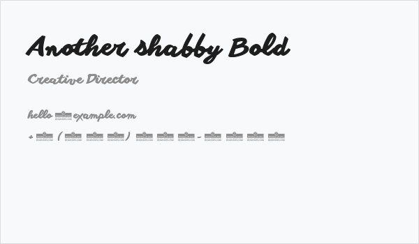 Another shabby Bold Business Card