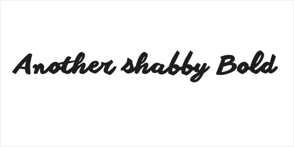 Another shabby Bold Logo