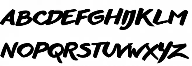 Another shabby Heavy フォント 大文字