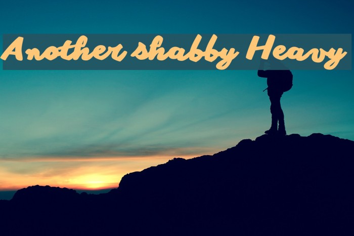 Another shabby Heavy Font examples