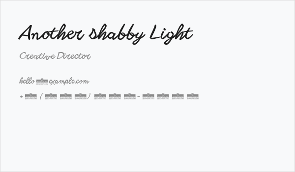 Another shabby Light Business Card