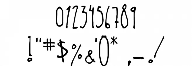 AnotherHandFont Font OTHER CHARS