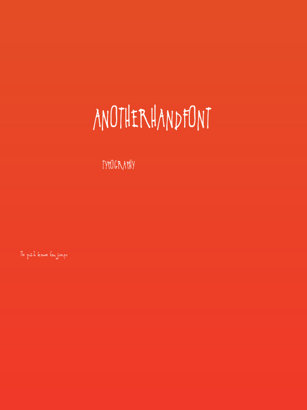 AnotherHandFont Poster