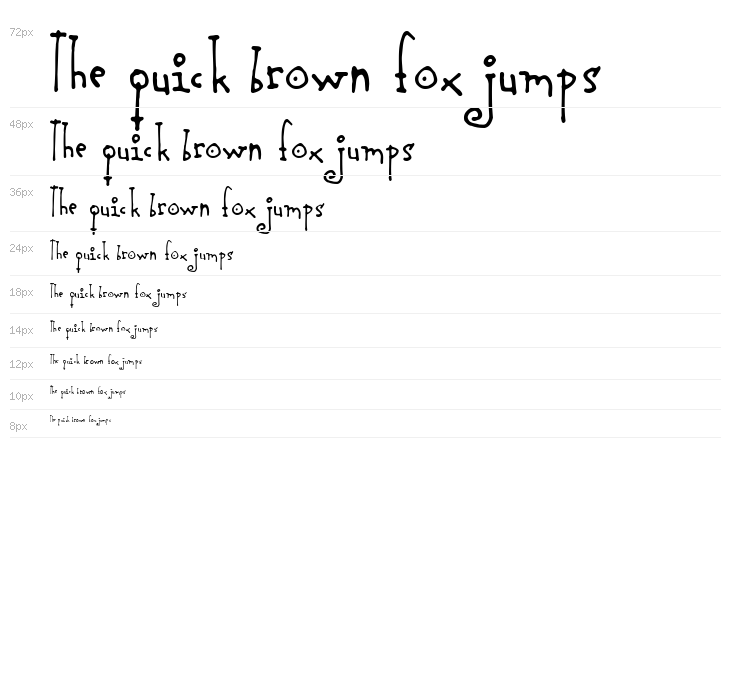 AnotherHandFont Waterfall