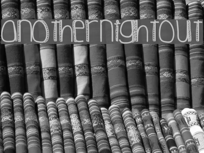 AnotherNightOut Font examples