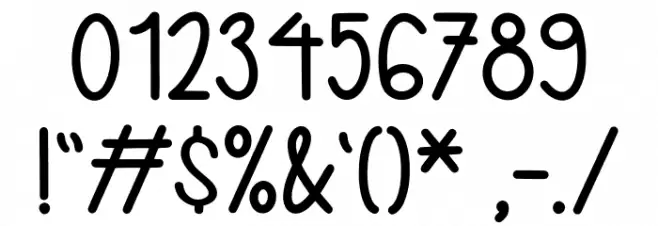 AnotherRegular Font OTHER CHARS