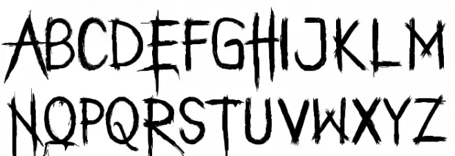 AnotherScream フォント 大文字