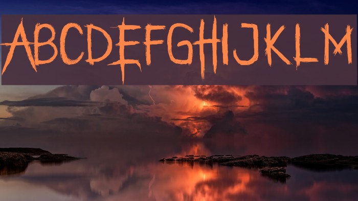 AnotherScream Font examples