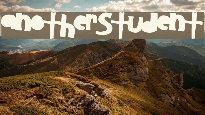 AnotherStudent Font examples