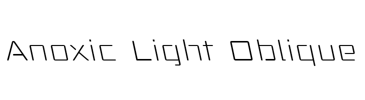 Anoxic Light Oblique  Free Fonts Download