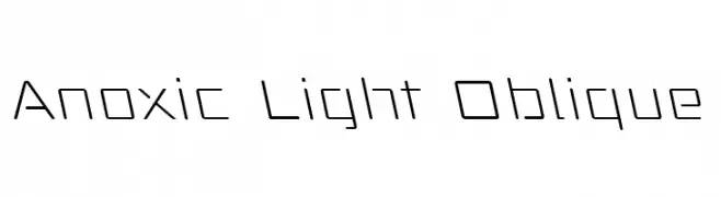 Anoxic Light Oblique  Frei Schriftart Herunterladen