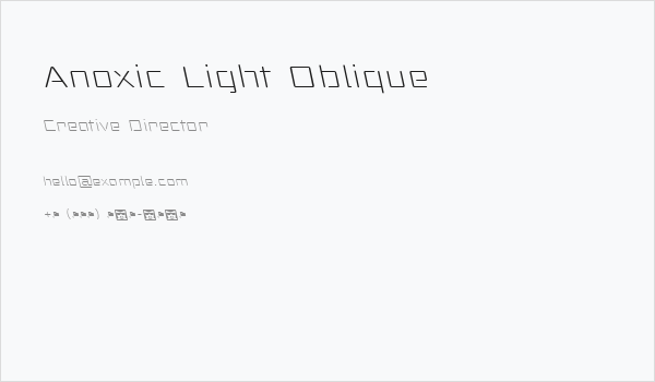 Anoxic Light Oblique Business Card