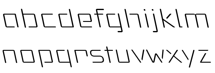 Anoxic Light Oblique Font LOWERCASE